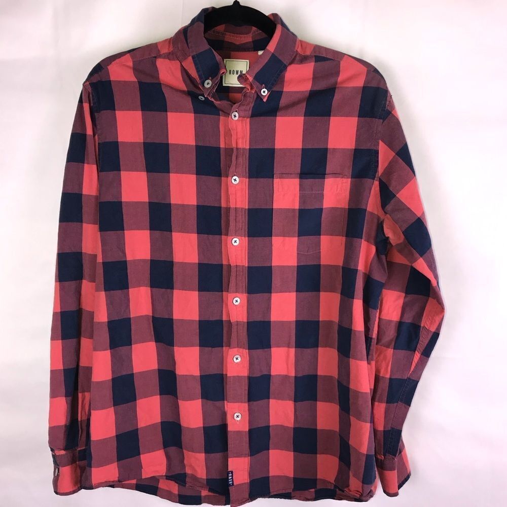 ROWM Cotton Plaid Button Down Shirt